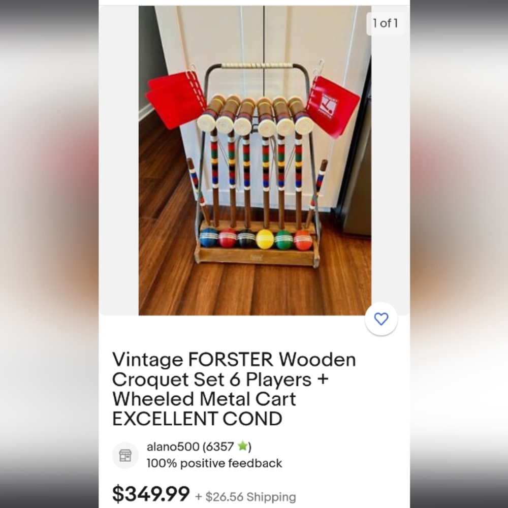 Vintage Forester Croquet Set 6 Player